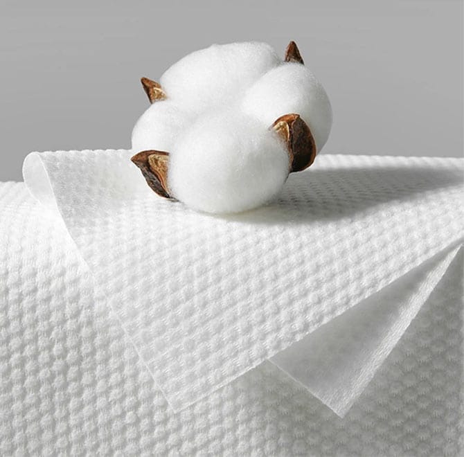 Soft nonwoven material used for wet wipes manufacturing