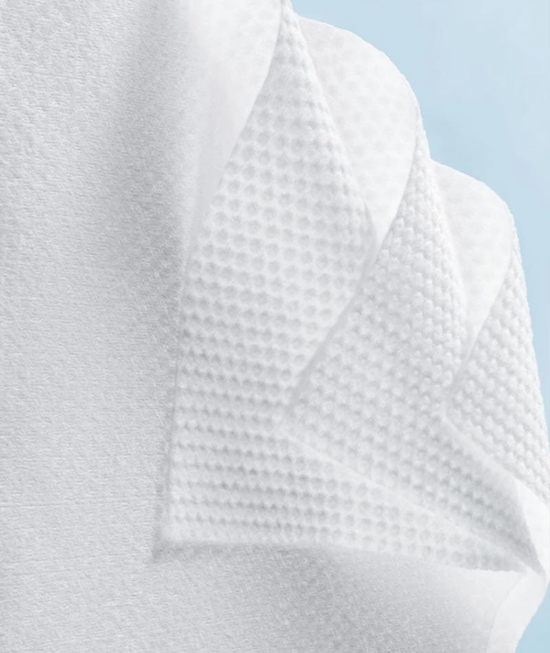 Embossed Nonwoven Wipe Closeup
