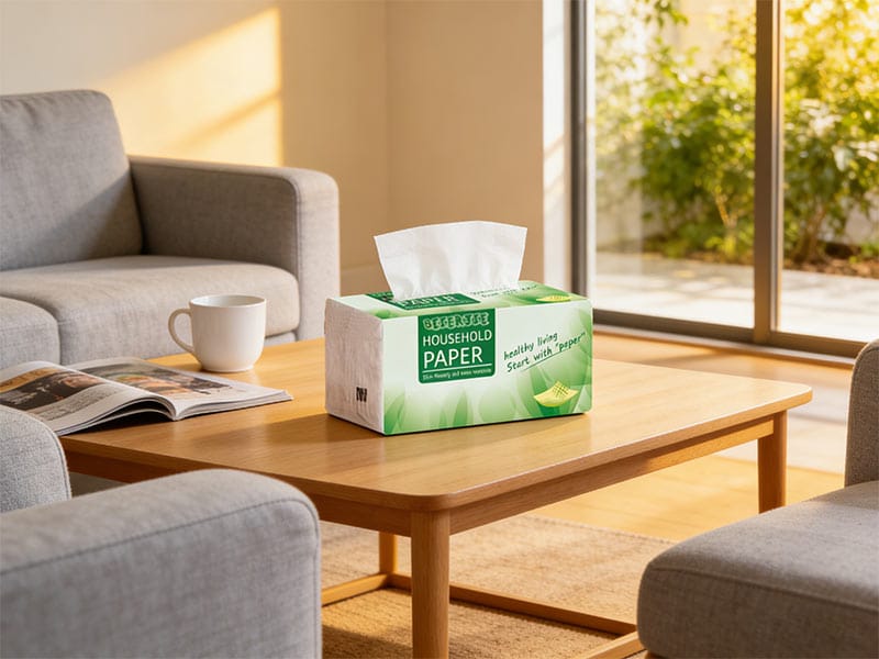 Green Household Tissues Living Room