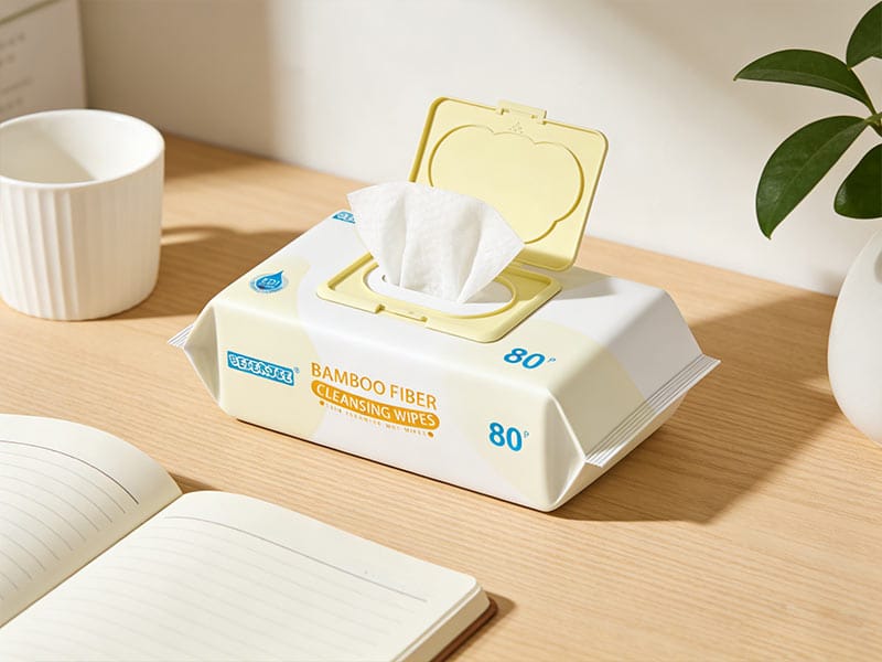Yellow Lidded Wipes Pack Table