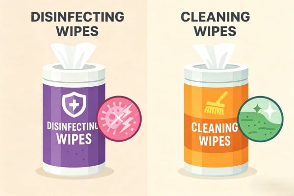 Disinfectant Wipes vs Cleaning Wipes